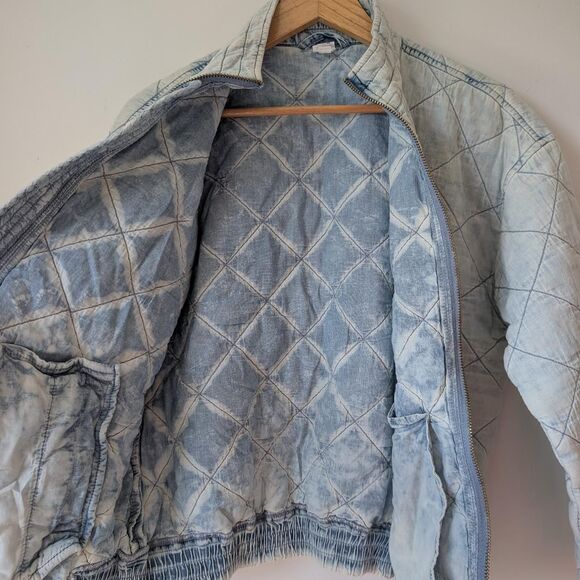 Gap Women's light indigo quilted chambray jacket size XS - Picture 5 of 7